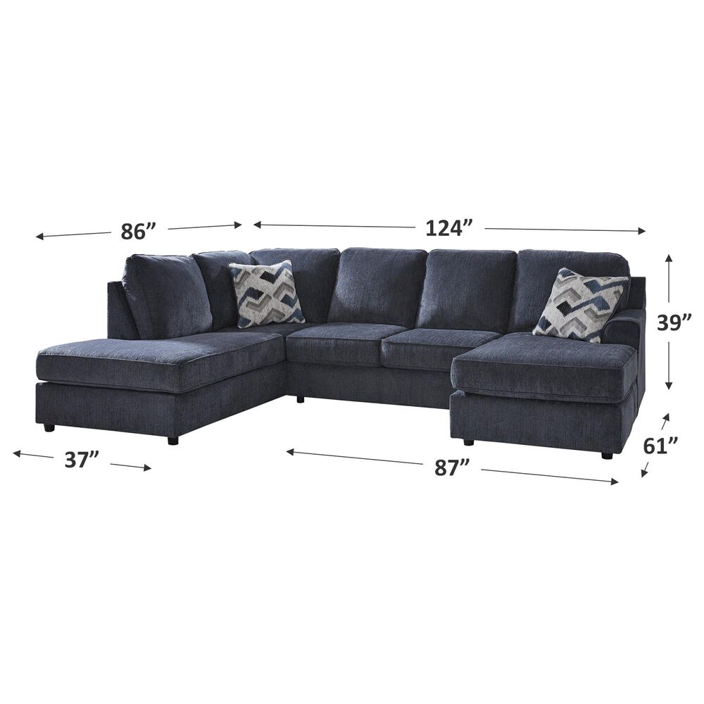 Ashley Maxon Place 2-Piece Right Facing Stationary Sectional in Navy, , large