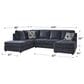 Ashley Maxon Place 2-Piece Right Facing Stationary Sectional in Navy, , large