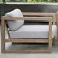 Hearth and Haven Paradise Outdoor Eucalyptus Wood Lounge Chair in Gray, , large