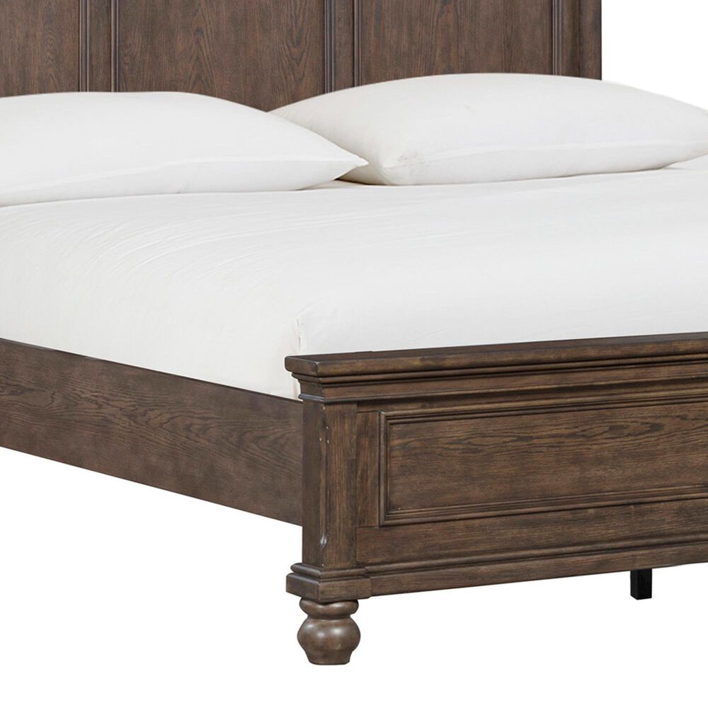 Riva Ridge Oxford California King Panel Bed in Cocoa with USB Ports, , large