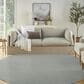 Nourison Courtyard Ivory and Aqua 8" Round Indoor/Outdoor Area Rug, , large