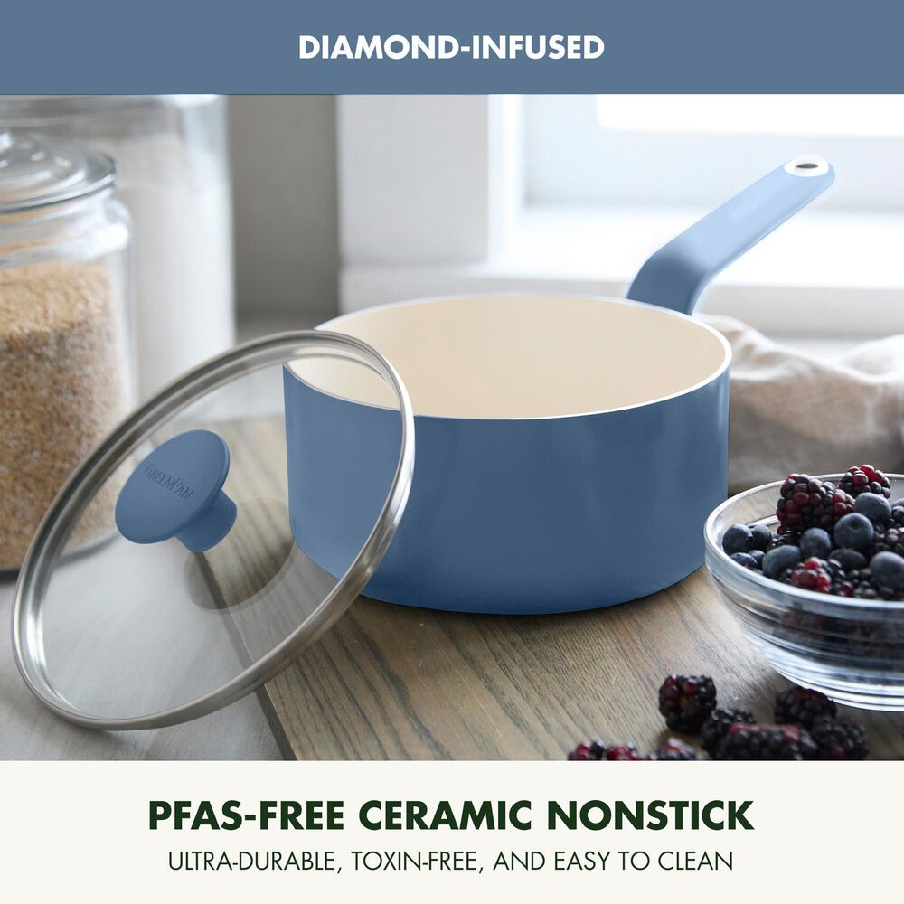 Green Pan Rio Advanced 2-Quart Saucepan with Lid in Dutch Blue, , large