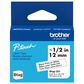 Brother 12mm x 4m P-touch Btag Black on White Label Tape, , large