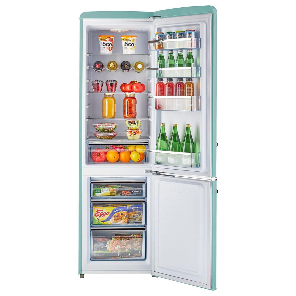 Unique Appliances Classic Retro 9 Cu. Ft. Bottom Freezer Regfrigerator In Ocean Mist Turquoise, , large