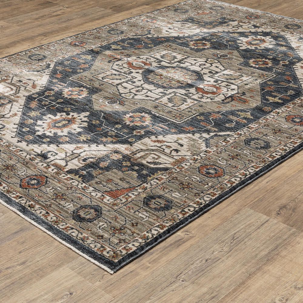 Oriental Weavers Eliana Brown and Blue 9&#39;10&quot; x 12&#39;10&quot; Area Rug, , large