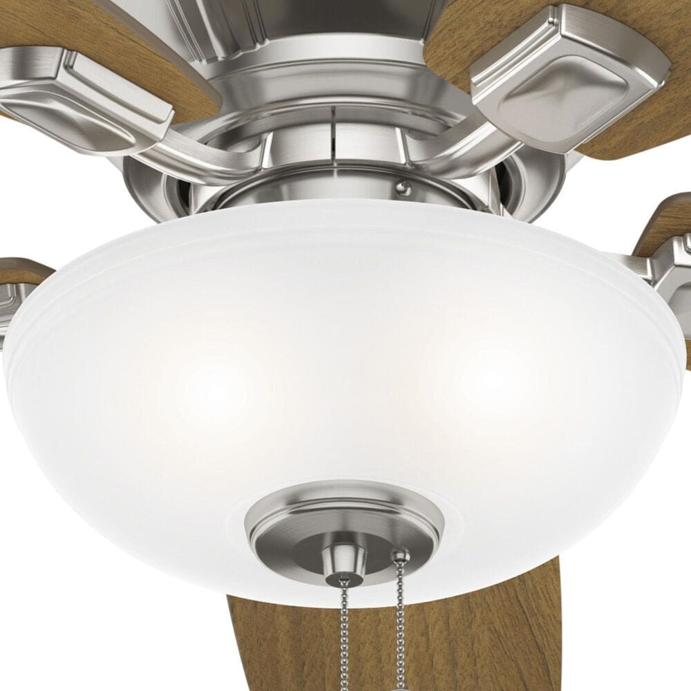 Hunter Kenbridge Low Profile 52&quot; Ceiling Fan with LED Lights in Brushed Nickel, , large