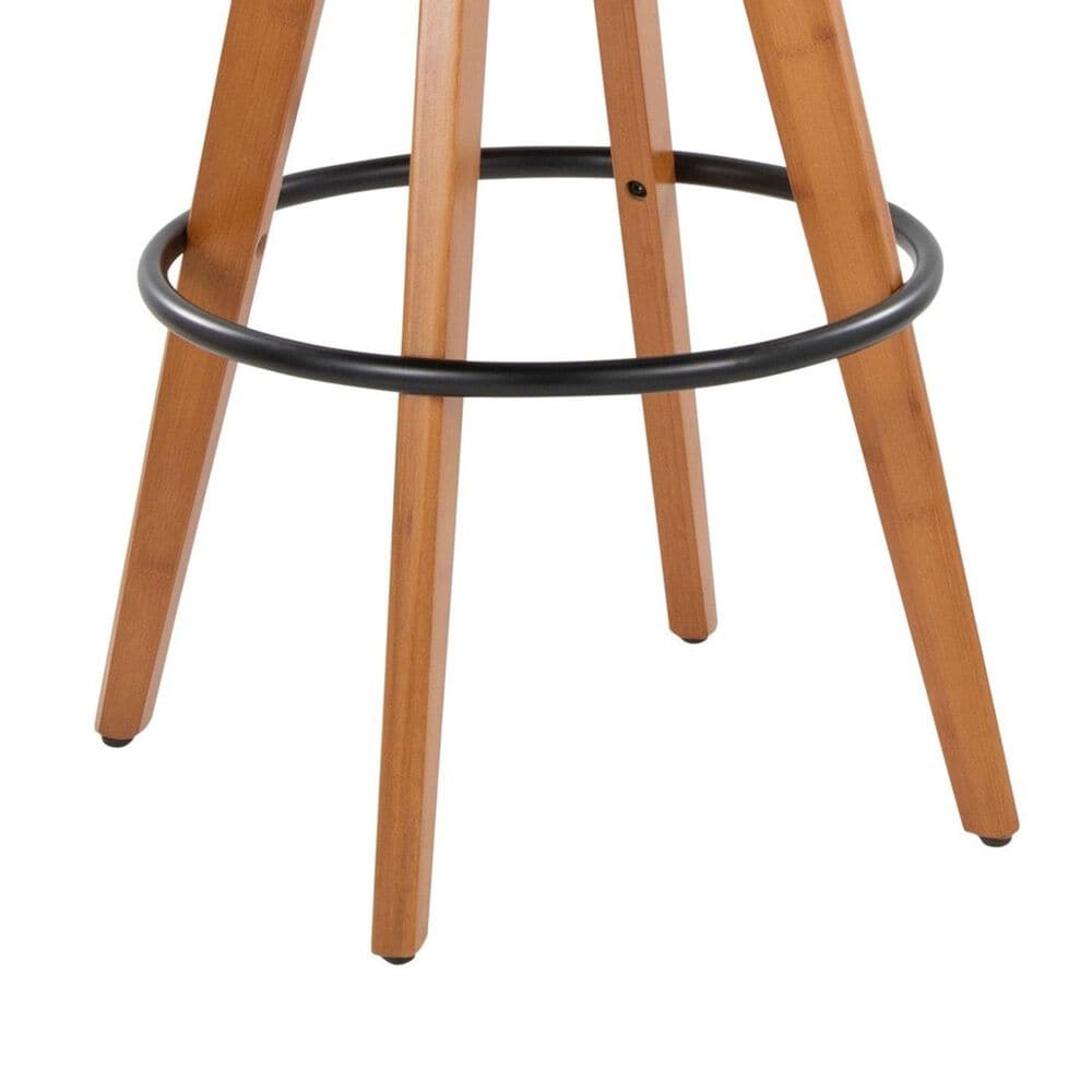 Lumisource Oracle Swivel Barstool with Black Cushion in Walnut and Black, , large