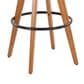Lumisource Oracle Swivel Barstool with Black Cushion in Walnut and Black, , large