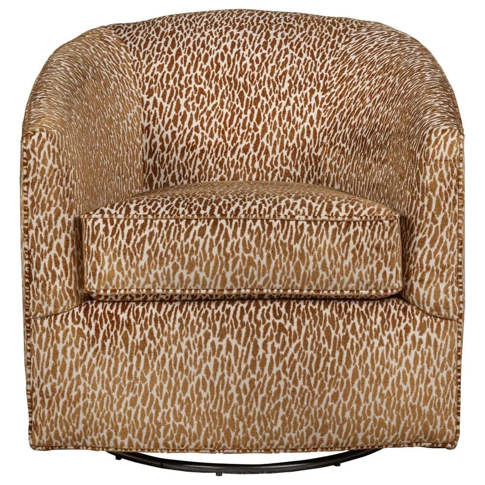 Sam Moore Krew Swivel Glider Chair in Cognac, , large