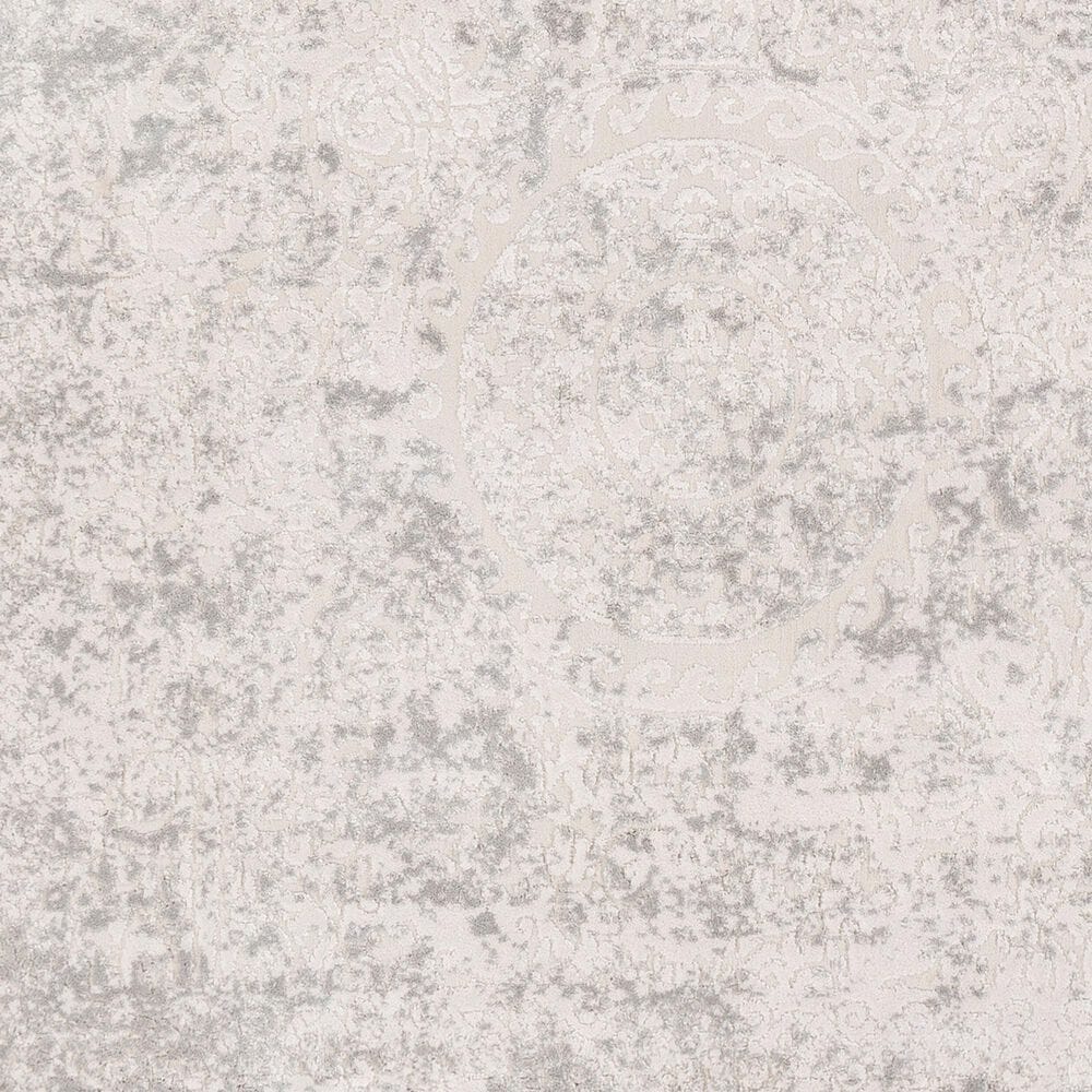 Surya Aisha AIS-2307 5&#39;3&quot; Round Light Gray and Off-White Area Rug, , large