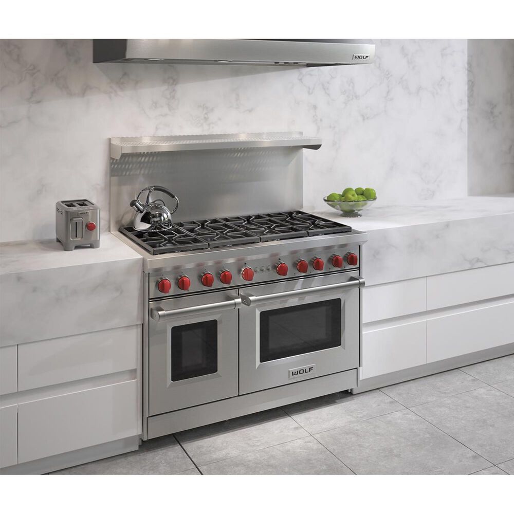 Wolf 48" 8 Burner Gas Range Liquid Propane Nebraska Furniture Mart