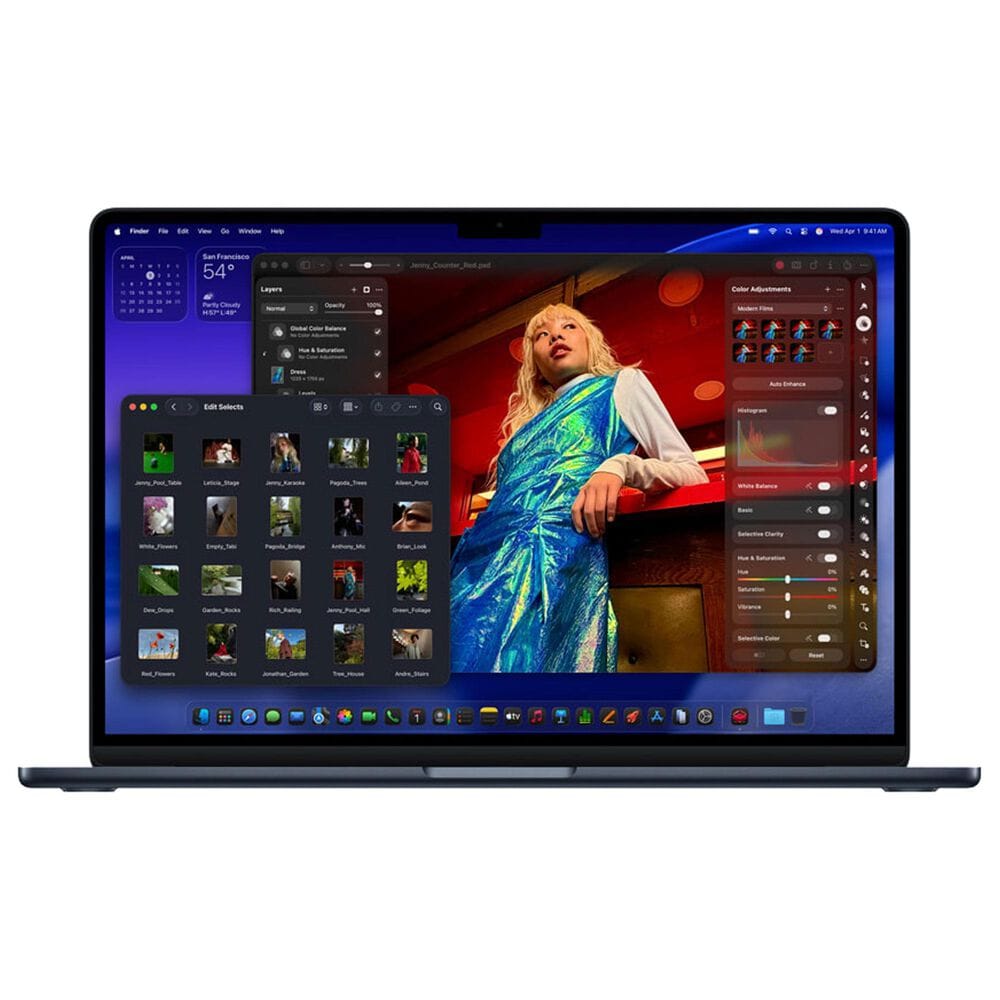 Apple 13" MacBook Air | Apple M5 Chip - 10-core CPU and 10-core GPU - 16GB RAM - 1TB SSD in Midnight with 3-Year AppleCare+, , large