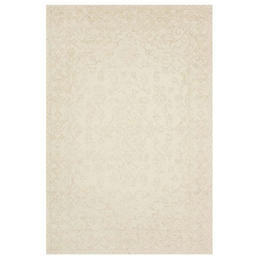 Magnolia Home Annie ANN-04 2"3" x 3"9" White and Light Grey Area Rug, , large
