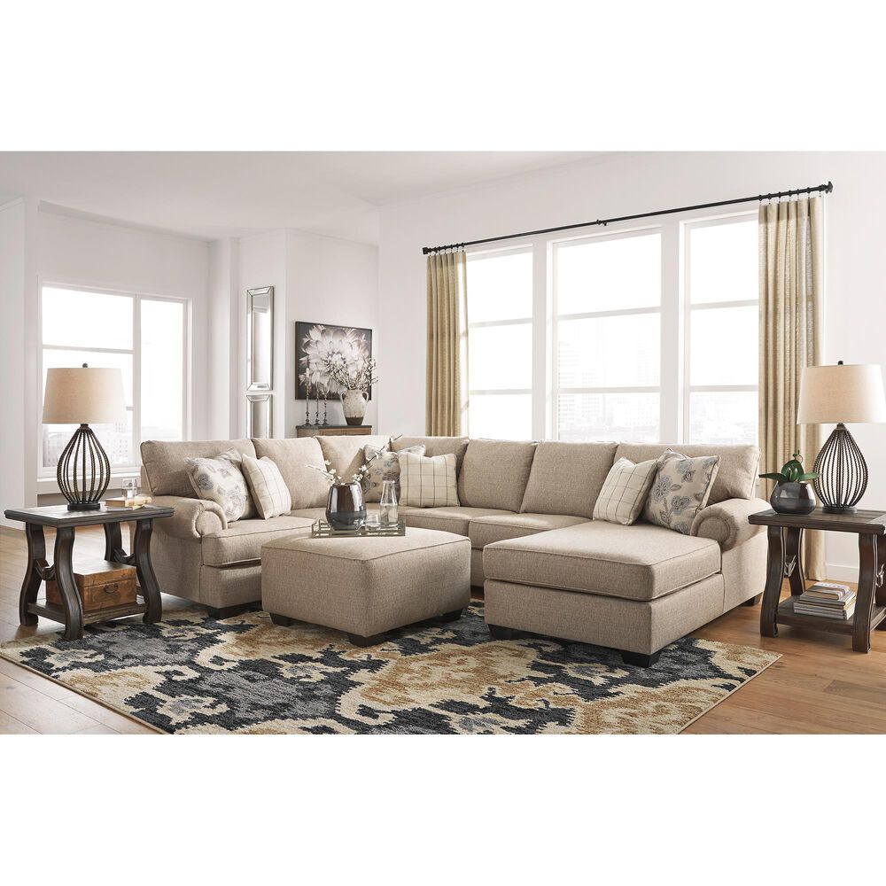 Ashley Baceno Oversized Accent Ottoman in Hemp, , large
