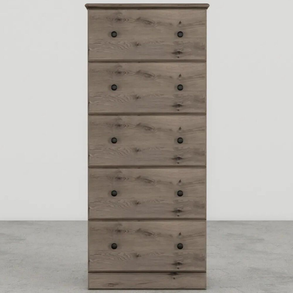 Lemoore 5 Drawer Quality Chest in Weathered Grey Ash, , large