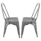 Lumisource Oregon Stackable Dining Chair in Brushed Silver/Brushed Silver (Set of 2), , large