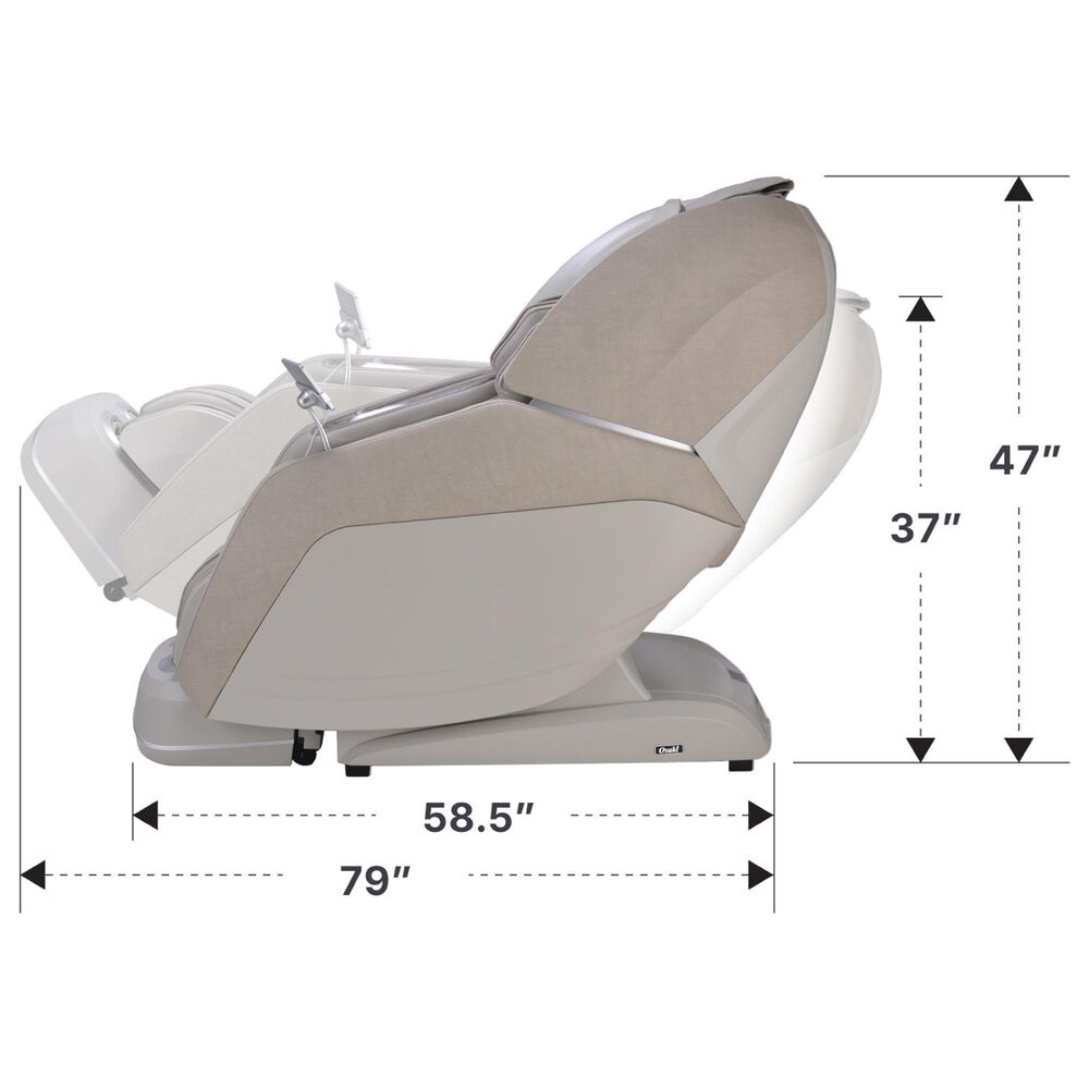 Osaki Platinum 4D and 3D Manhattan Duo Zero Gravity Massage Chair in Taupe, , large