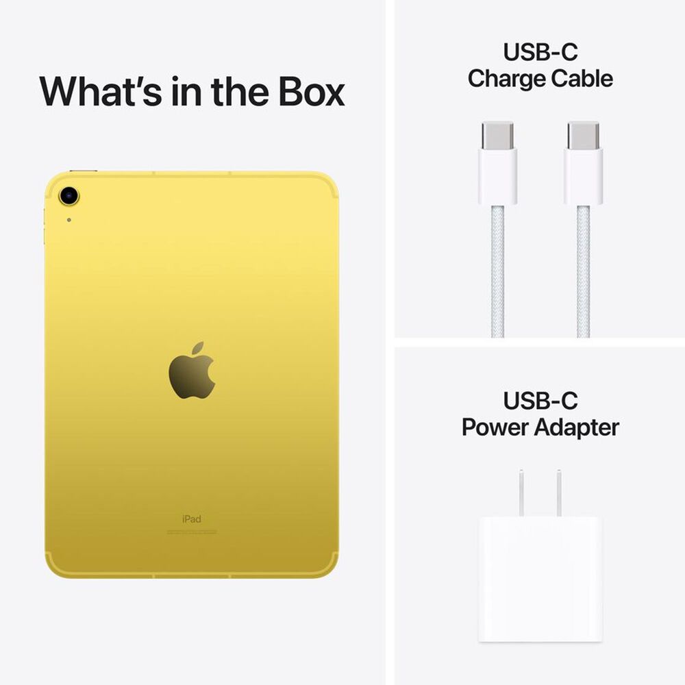 Apple 10.9&quot; iPad &#40;10th Gen.&#41; Wi-Fi + Cellular 256GB - Yellow, , large