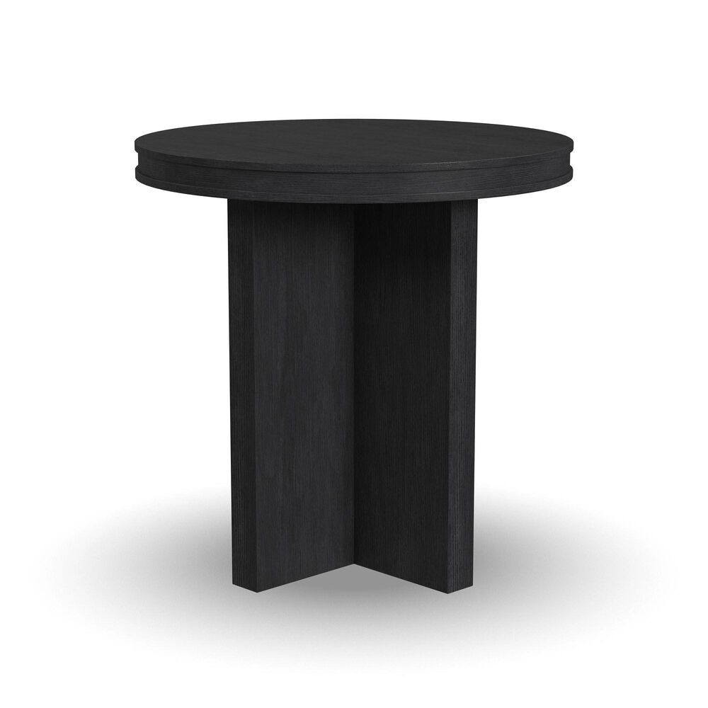 Flexsteel Waterfall Round End Table in Ebony, , large