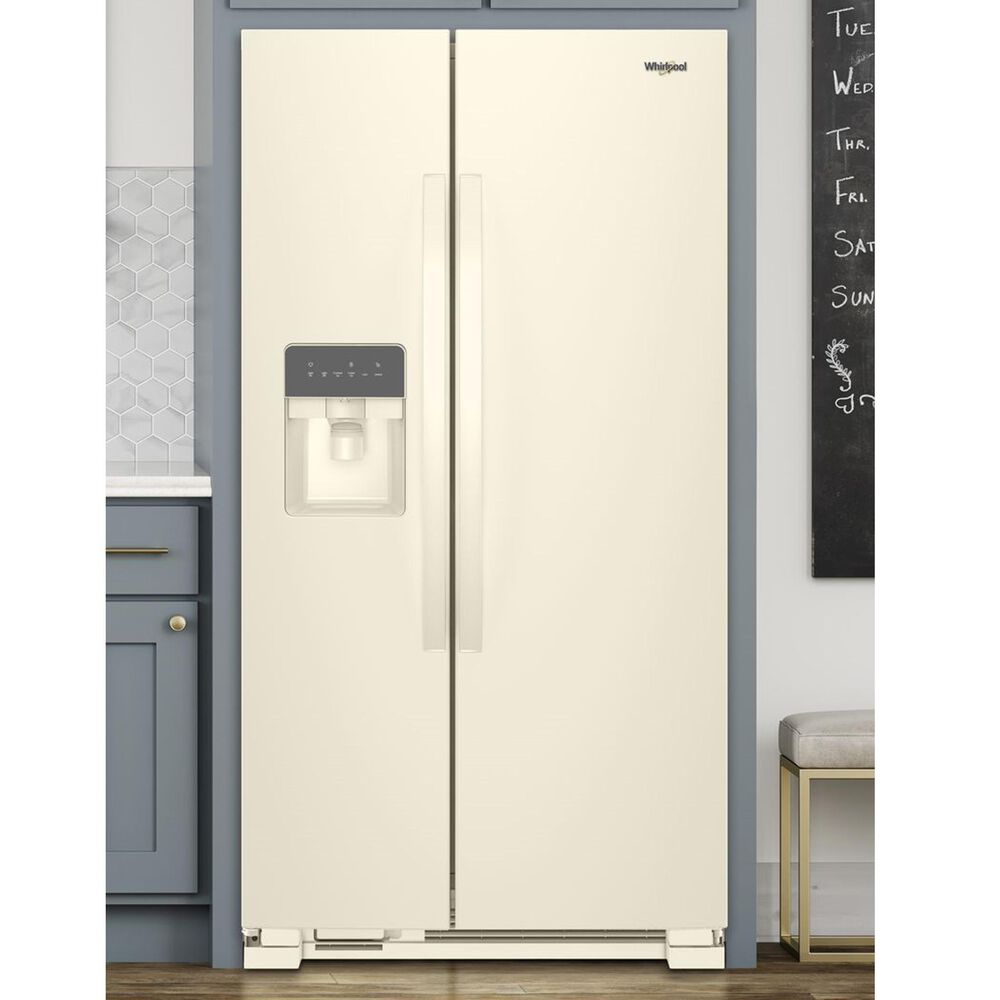 Whirlpool 21 Cu. Ft. Side-by-Side Refrigerator in Biscuit, , large