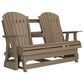 Ashley Hyland Wave Patio Glider Loveseat in Driftwood, , large