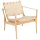 Safavieh Jessica Leather Safari Chair in White, , large