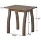 Hearth and Haven Selma Outdoor End Table with Slatted Top and Curved Legs in Gray, , large