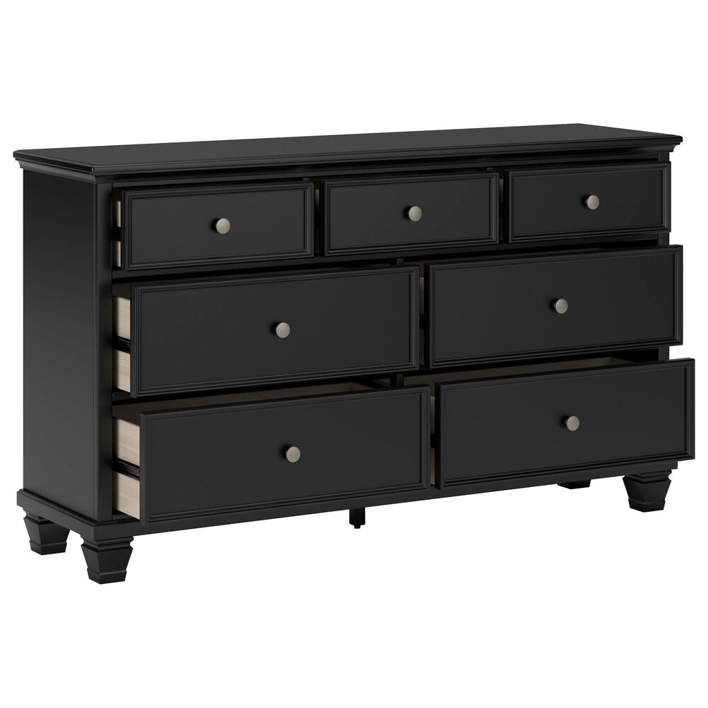 Ashley Lanolee 7-Drawer Dresser with Mirror in Black, , large