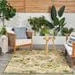 Nourison Aloha ALH17 7"10" x 10"6" Ivory and Green Indoor/Outdoor Area Rug, , large