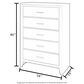 A-America Sun Valley 5 Drawer Chest in Charcoal, , large