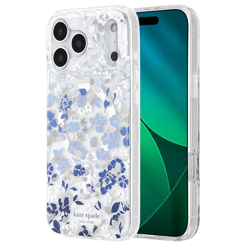 Kate Spade Protective MagSafe Case for iPhone 17 Pro Max in Flowerbed Blue, , large