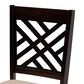 Baxton Studio Caron Side Chair with Sand Cushion in Espresso Brown (Set of 4), , large