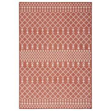 Nourison Positano Southwestern Terracotta 7" x 10" Indoor/Outdoor Area Rug, , large