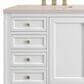 James Martin Vanities Chicago 60" Double Bathroom Vanity in Glossy White with 3 cm Eternal Marfil Quartz Top and Rectangular Sinks, , large