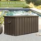 Hearth and Haven 150-Gallon Outdoor Storage Deck Box with Waterproof Material in Dark Brown, , large