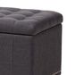 Baxton Studio Kaylee Storage Ottoman Bench in Dark Grey, , large