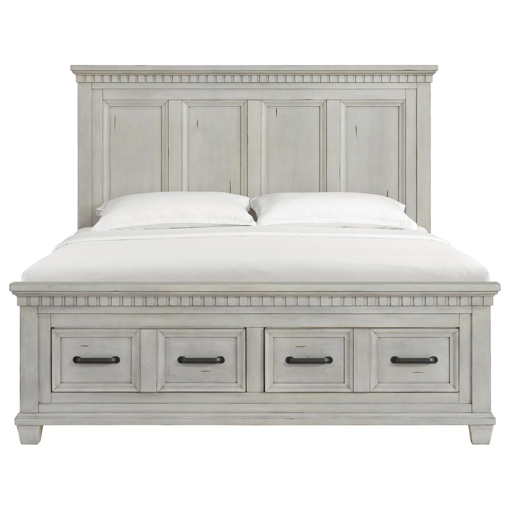 Mayberry Hill McCoy 5-Piece King Storage Bedroom Set in Antique White, , large
