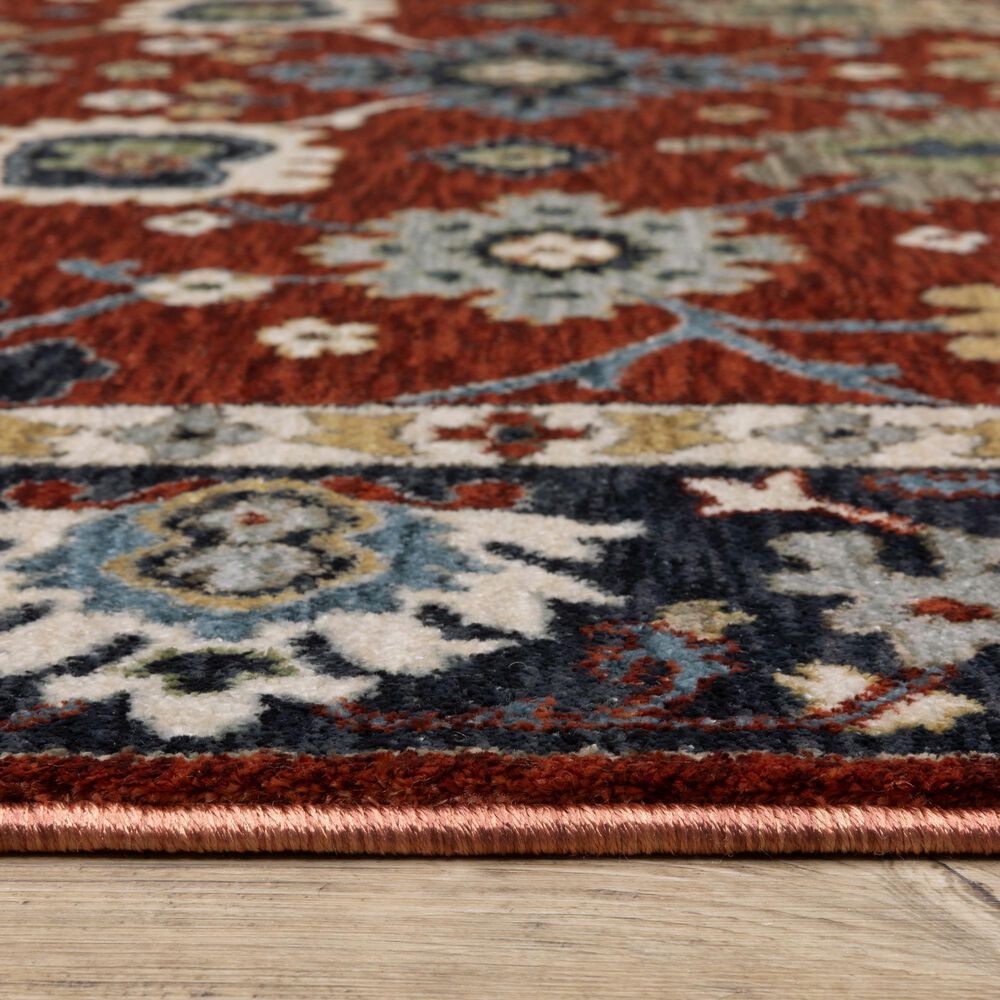 Oriental Weavers Eliana ELI12 Red and Blue 6&#39;7&quot; x 9&#39;6&quot; Area Rug, , large