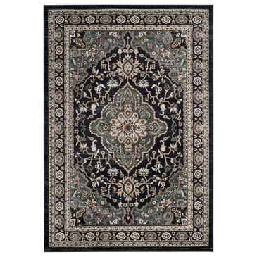 Safavieh Lyndhurst 5"3" x 7"6" Anthracite and Teal Area Rug, , large