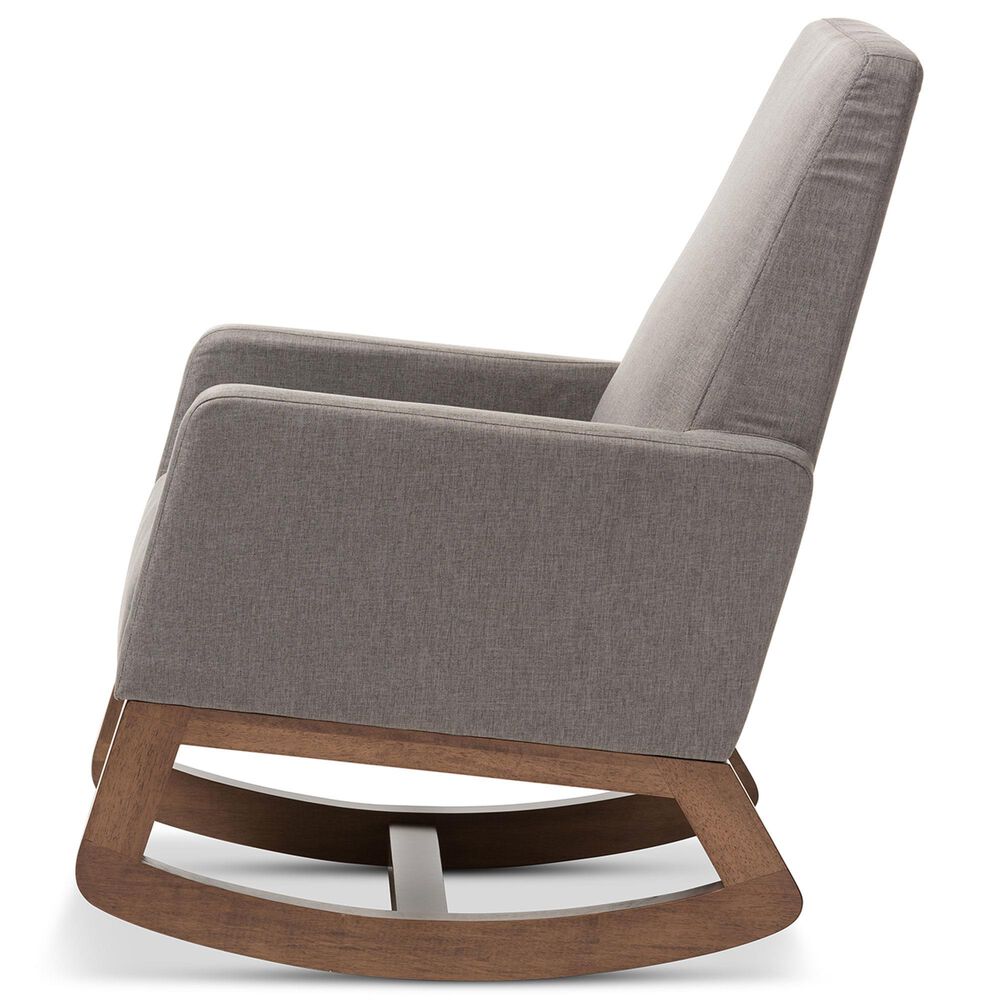 Baxton Studio Yashiya Rocking Chair in Grey, , large
