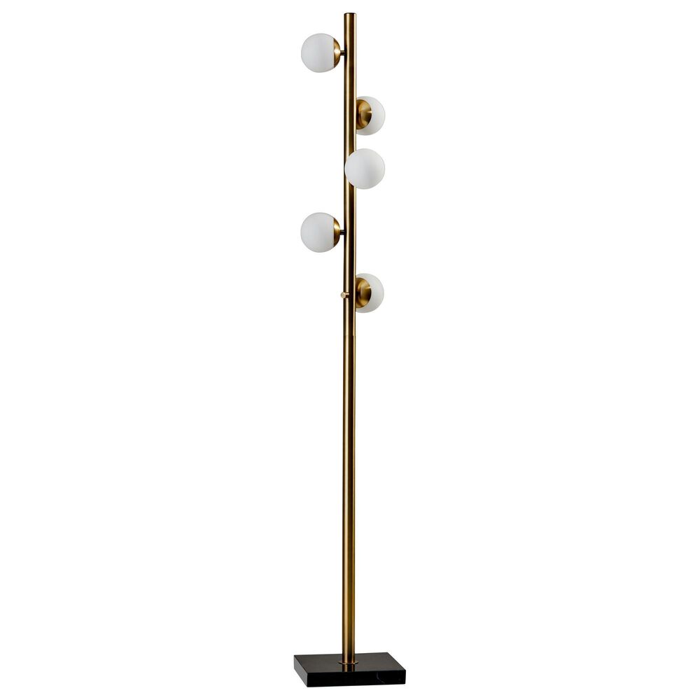 Adesso Doppler LED Tree Lamp in Antique Brass, , large