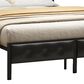 HOMLUX Queen Upholstered Platform Bed with 12.6" Under-bed Storage in Black, , large