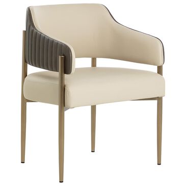 Club Collection By Sunpan Tova Arm Chair in Dillon Cream and Bravo Ash, , large