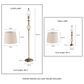 Timberlake 3-Piece Floor and Table Lamp Set in Distressed Gold, , large