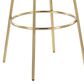 LumiSource Ava Swivel Bar Stool with Snow White Fabric Upholstery in Gold (Set of 2), , large