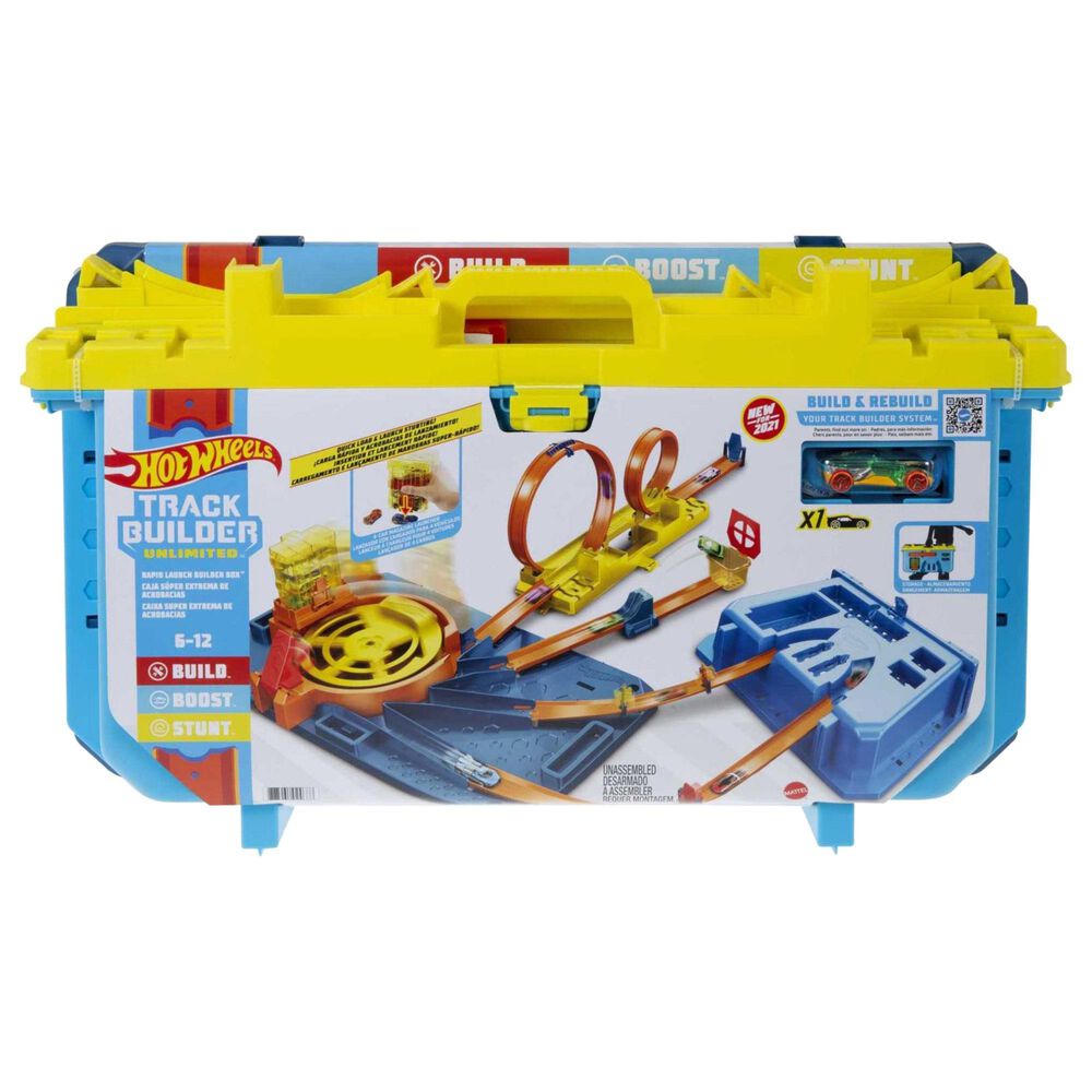 Hot Wheels Track Builder Unlimited Rapid Launch Builder Box, , large