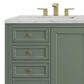 James Martin Vanities Chicago 60" Double Bathroom Vanity in Smokey Celadon with 3 cm Eternal Jasmine Pearl Silestone Top, Rectangular Sinks and FreePower Wireless Charger, , large