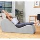 Jaxx Avana Chaise Lounge Yoga Chair in Grey Velvet, , large