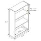 HOMLUX 3-Tier Display Bookshelf with Adjustable Shelves in Espresso, , large