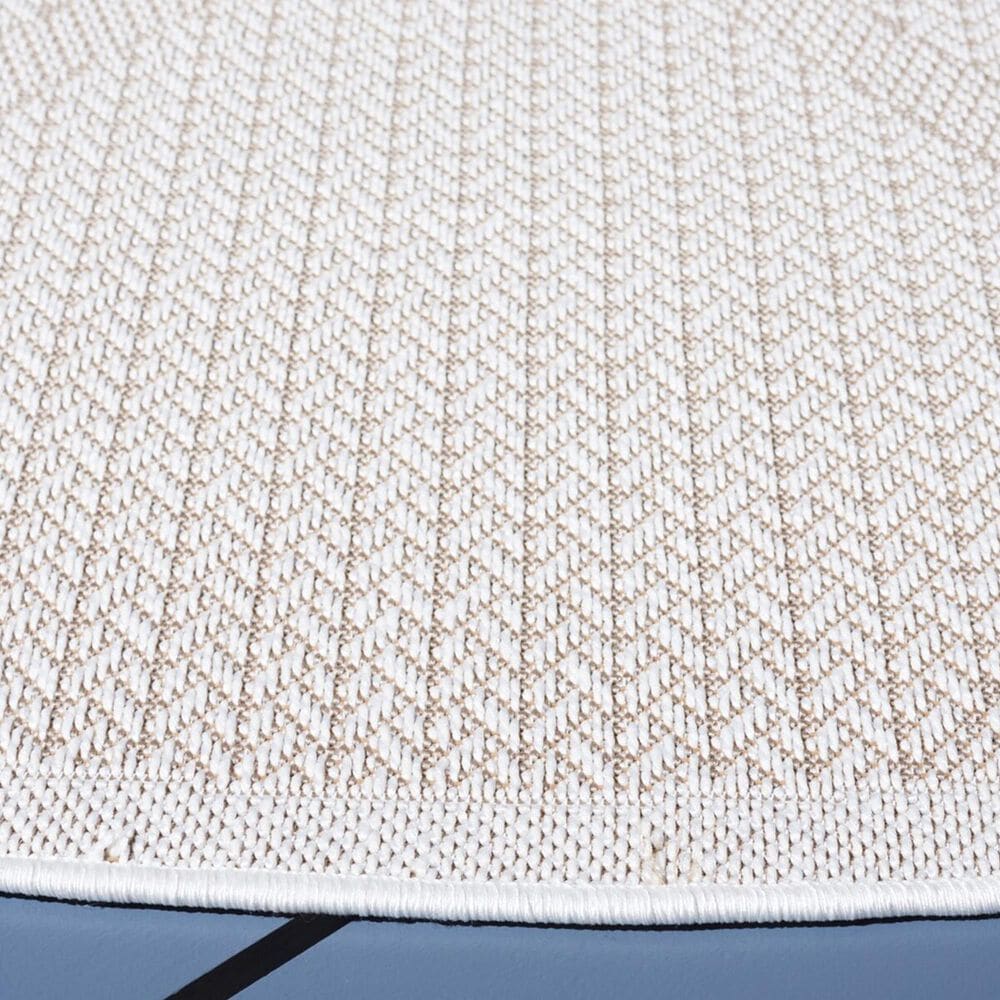 Safavieh Bermuda 5&#39; Round Cream and Beige Indoor/Outdoor Area Performance Rug, , large